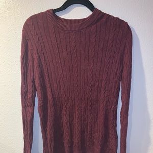 Burgundy Knit Sweater